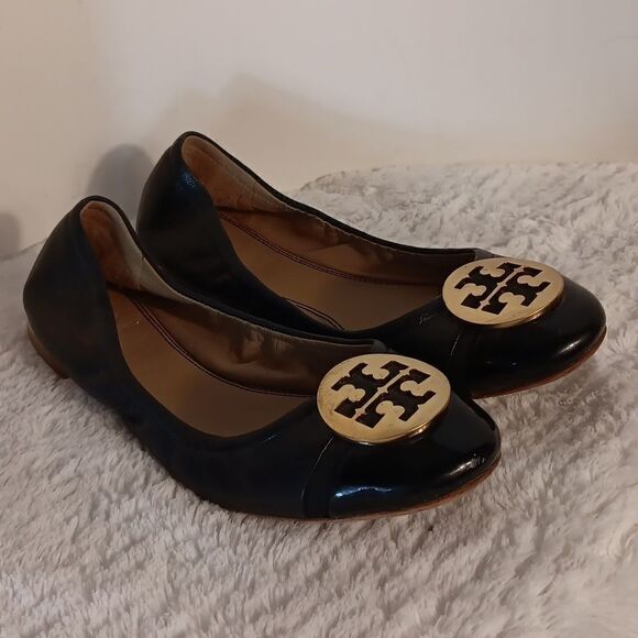 Tory Burch Minnie Captoe Leather Ballet Flats - Picture 8 of 8